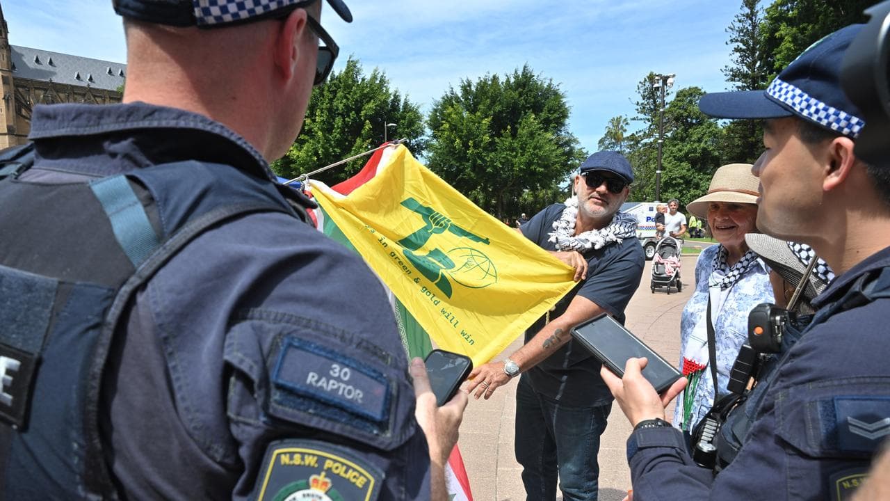 Police checking green and yellow flags