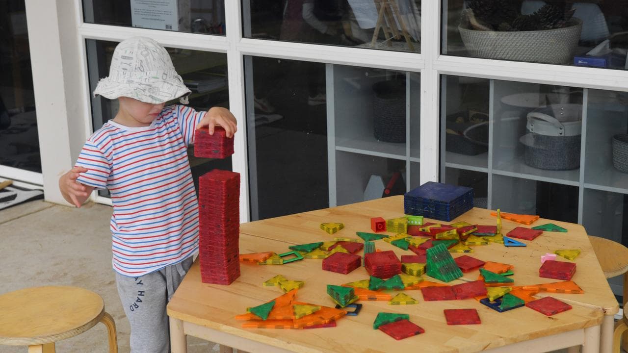 Child plays at daycare centre