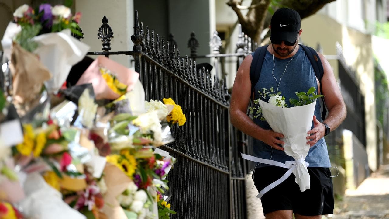 Tributes outside Jesse Baird's home (file image)