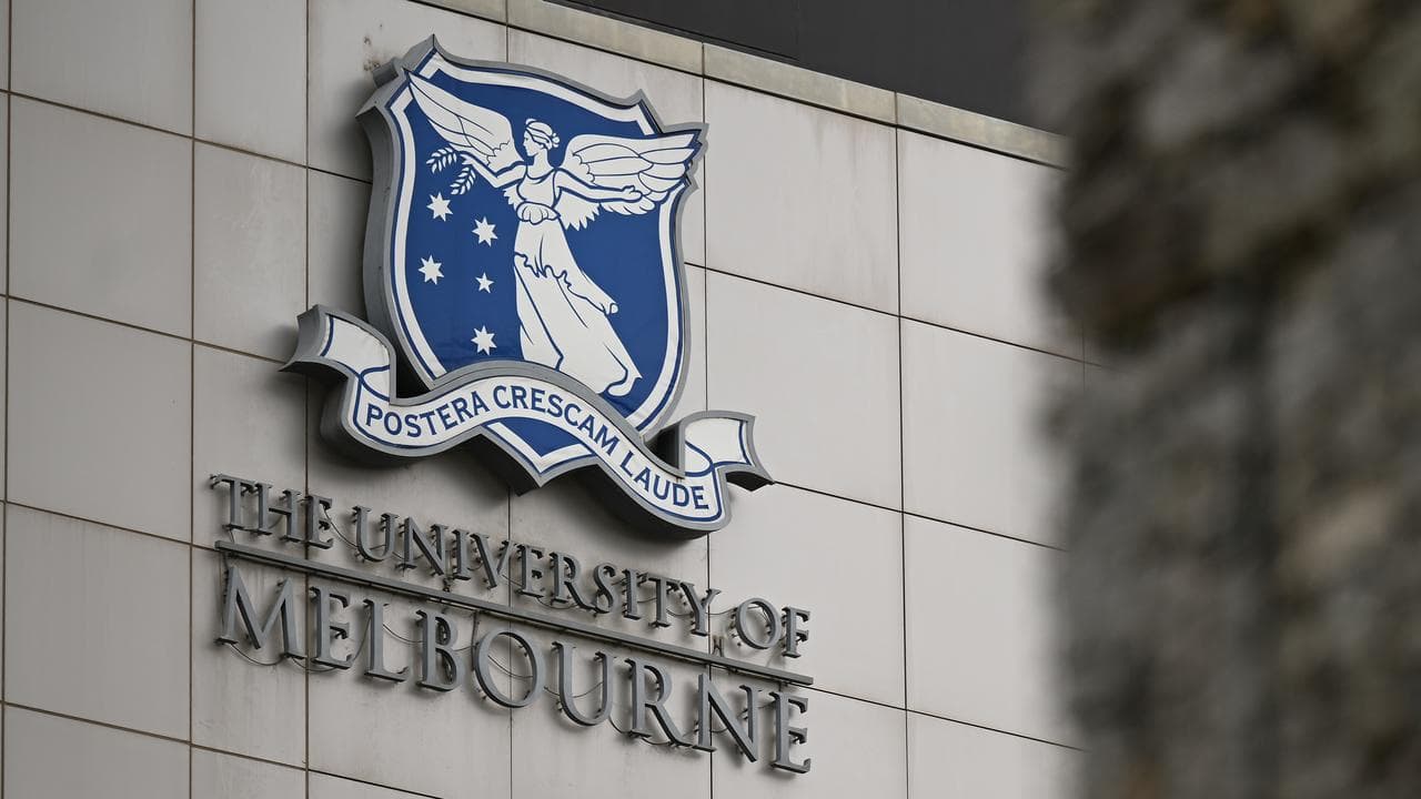 A file photo of University of Melbourne signage