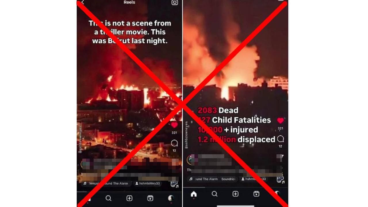 Screen shot of a social media post 