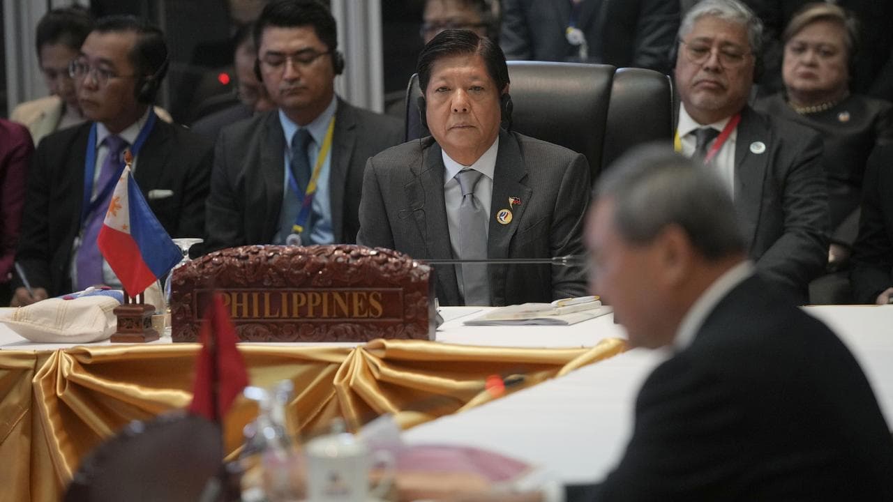 Philippine's President Ferdinand Marcos Jr listens at the ASEAN summit