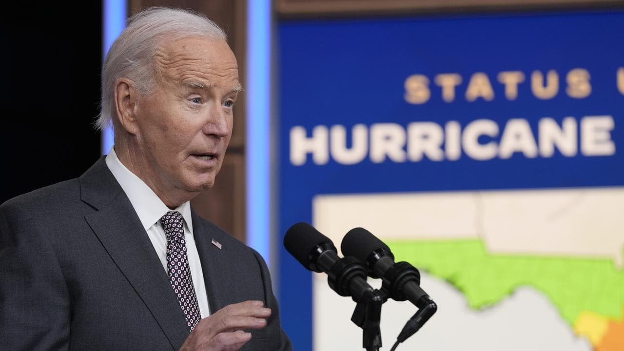 President Joe Biden speaks about the response to Hurricane Milton