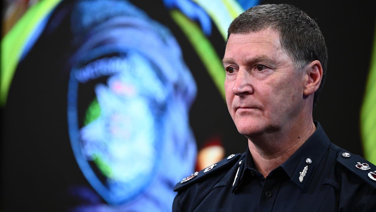 Chief Commissioner Shane Patton during a press conference (file)