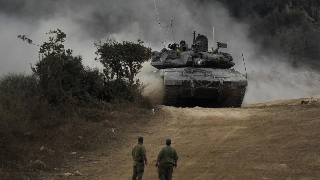 A file photo of an Israeli army tank