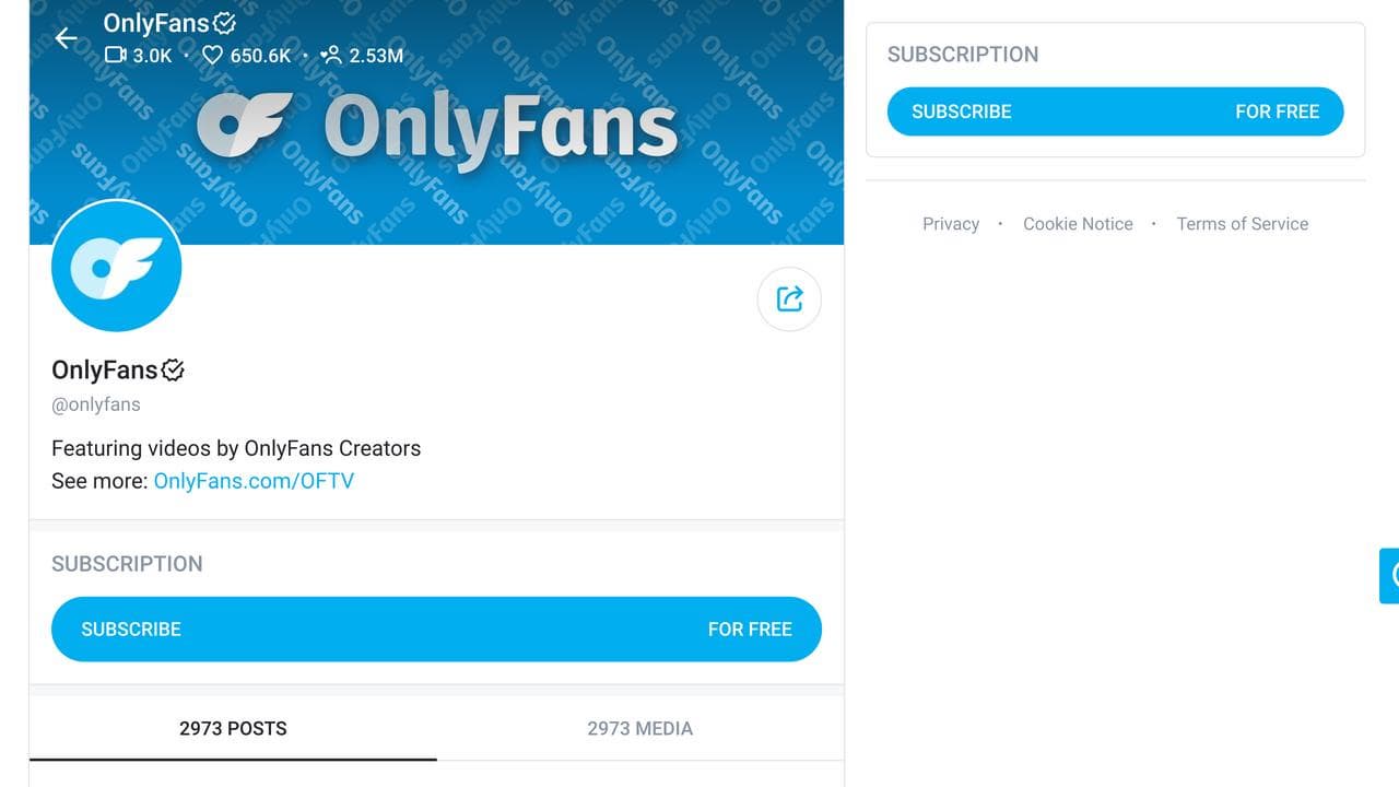 OnlyFans website