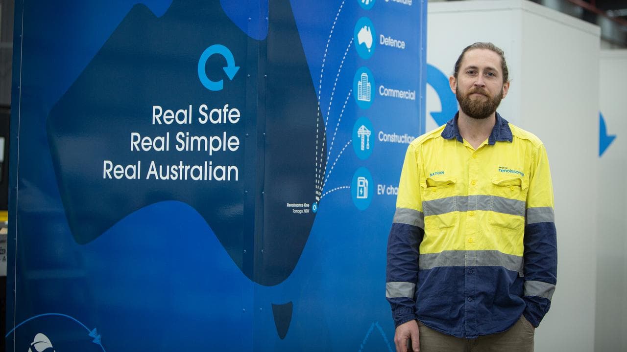 Worker Nathan at battery manufacturer Renaissance Energy