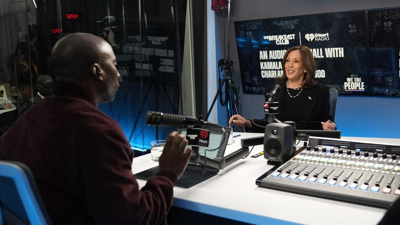 Charlamagne Tha God and Kamala Harris