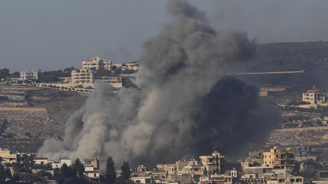 Smoke rises following an Israeli bombardment in southern Lebanon.