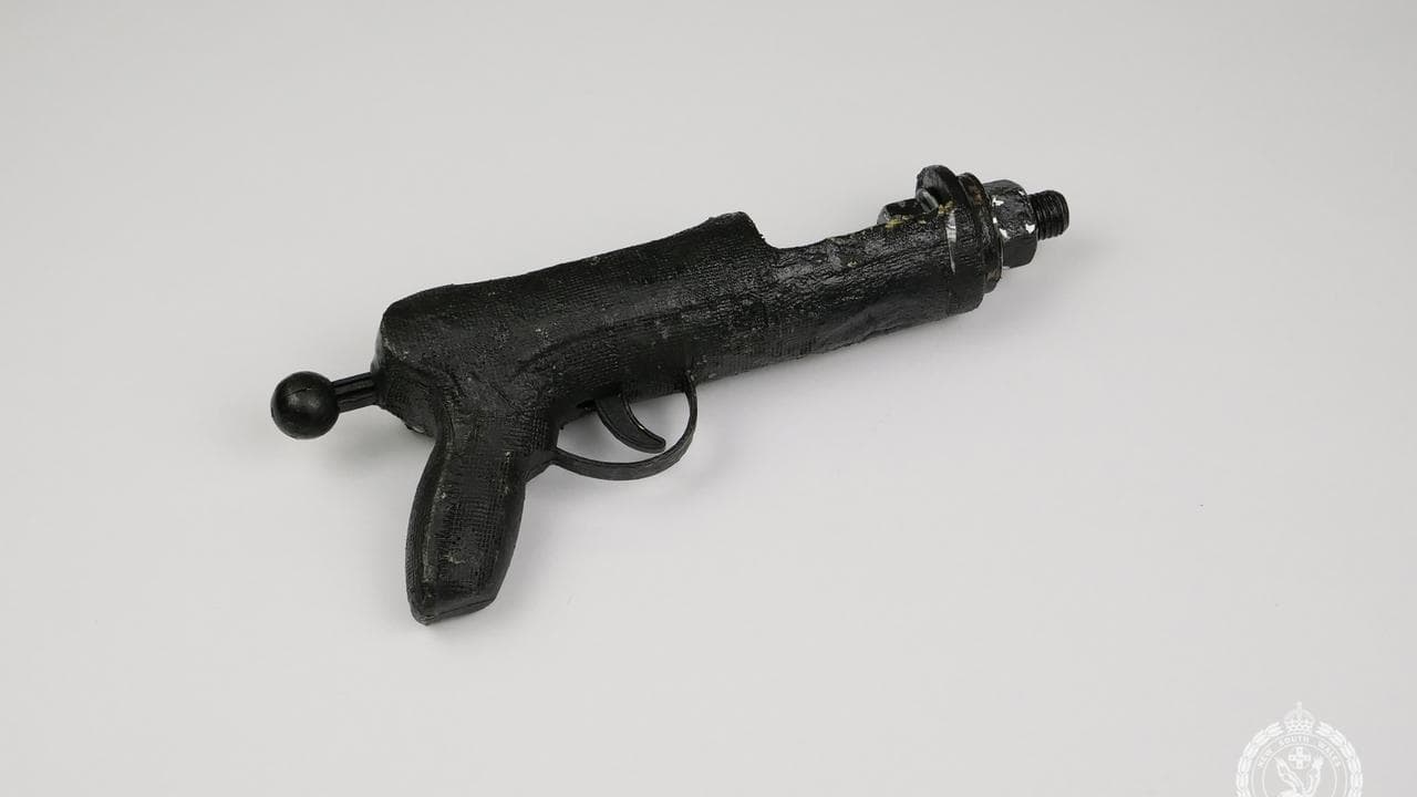 A hand-made firearm.