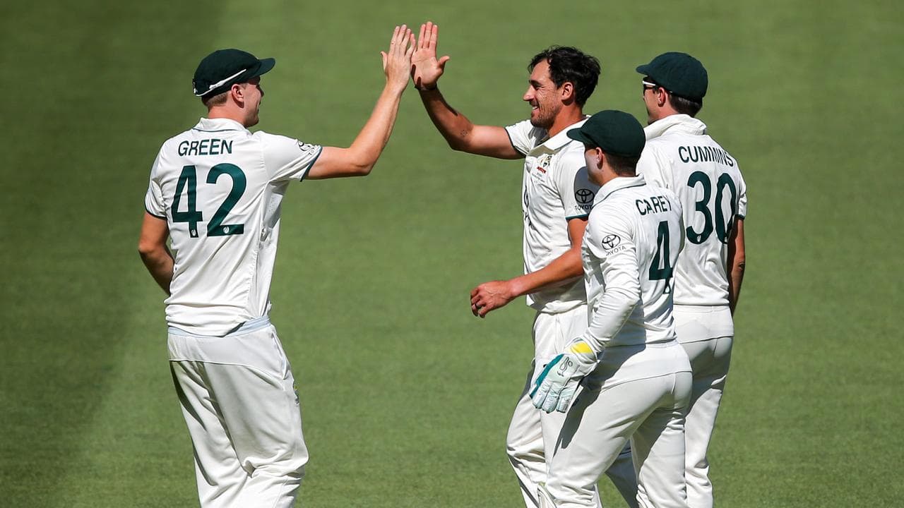 Mitchell Starc, Cameron Green, Alex Carey and Pat Cummins.