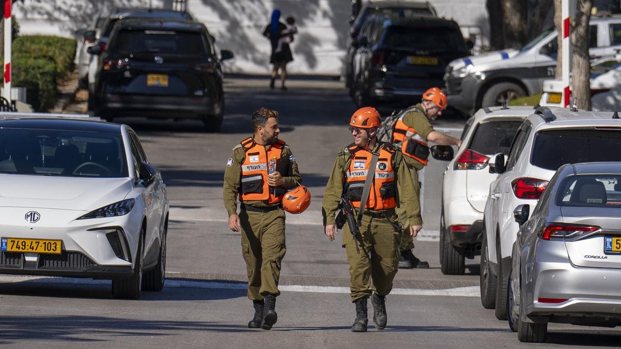 Officers from the Israeli Home Front Command military unit