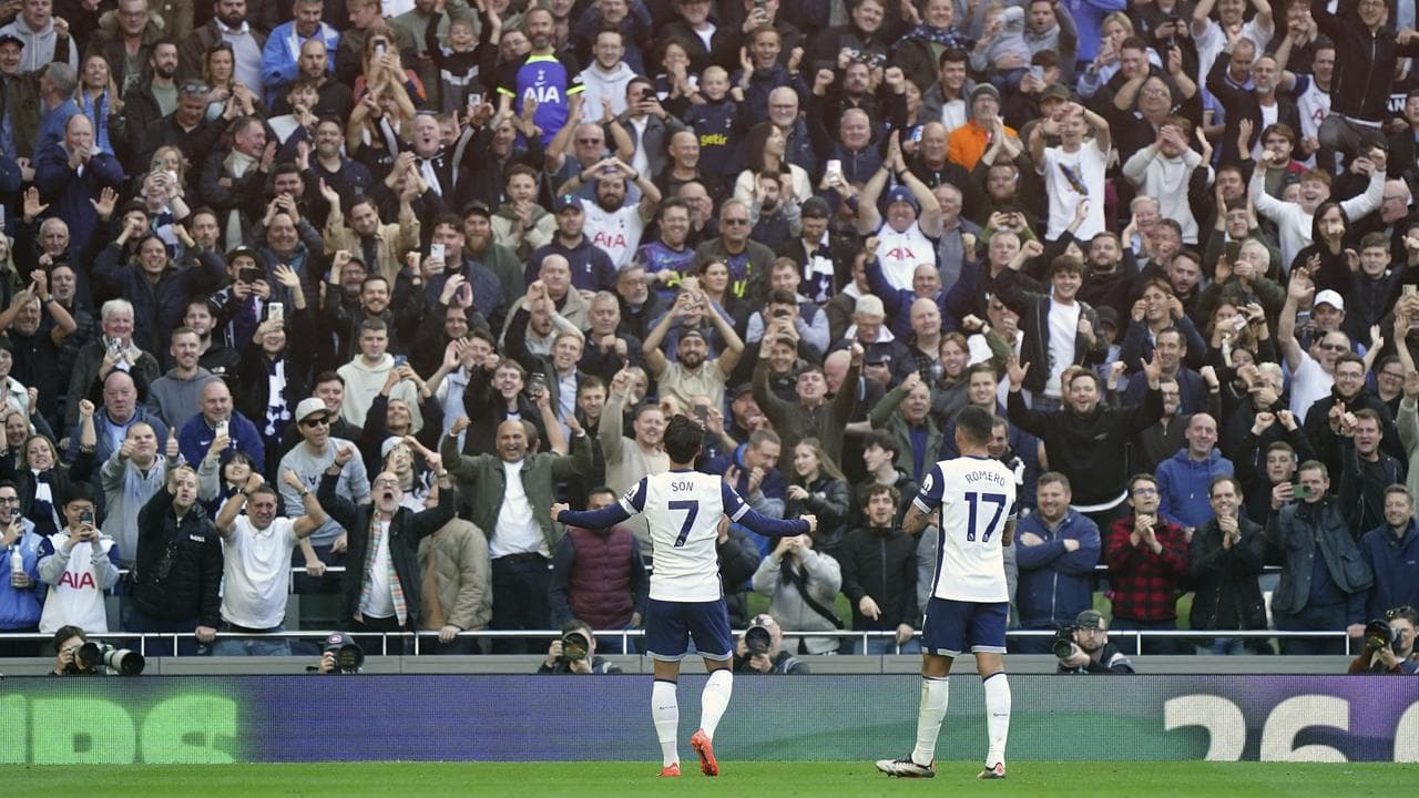 Goal celebrations for Tottenham