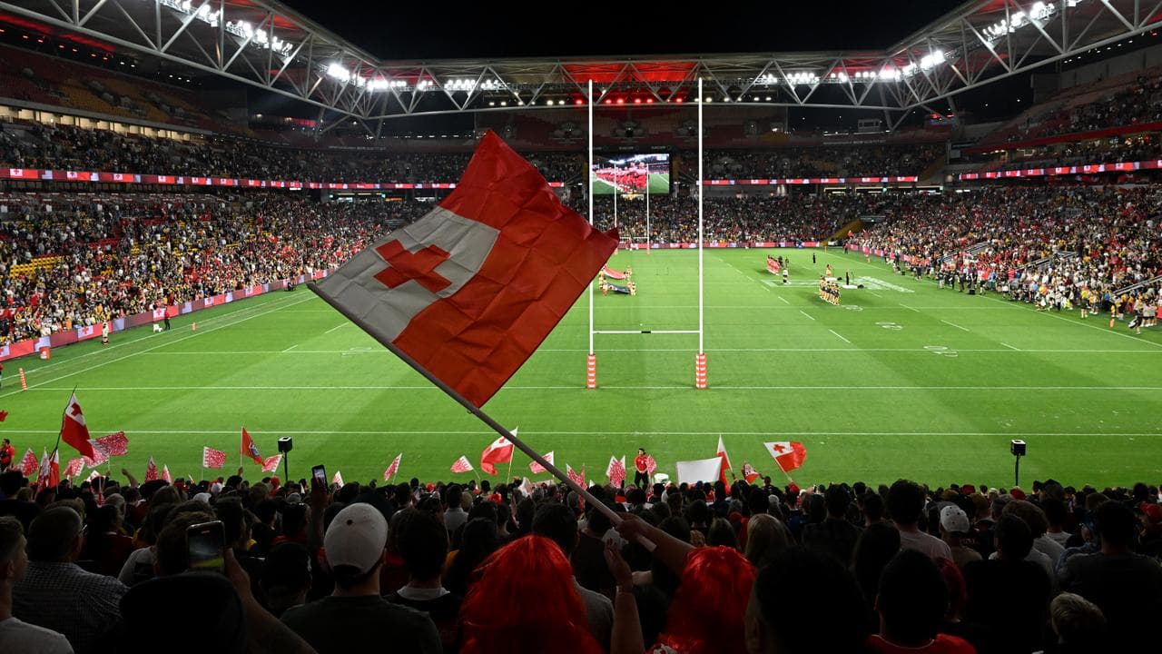 More than 33,000 fans turned up to watch Australia take on Tonga.