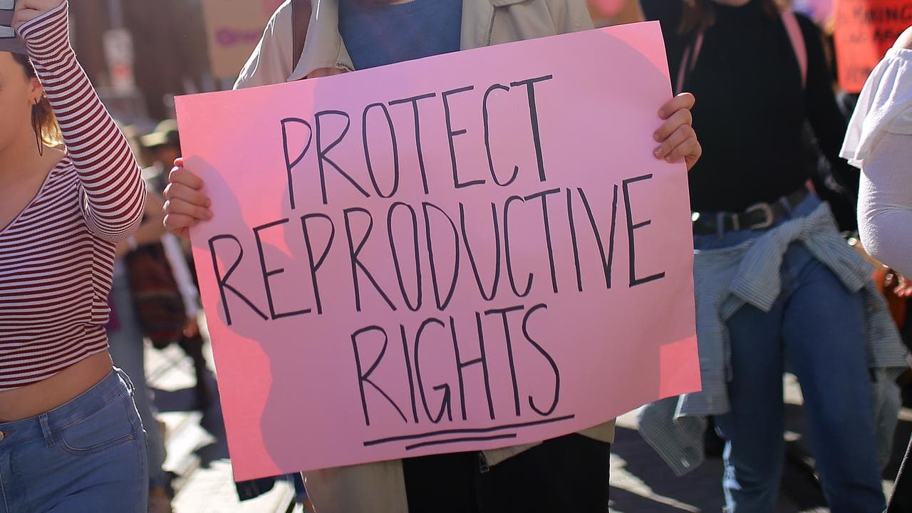 A reproductive rights placard (file image)