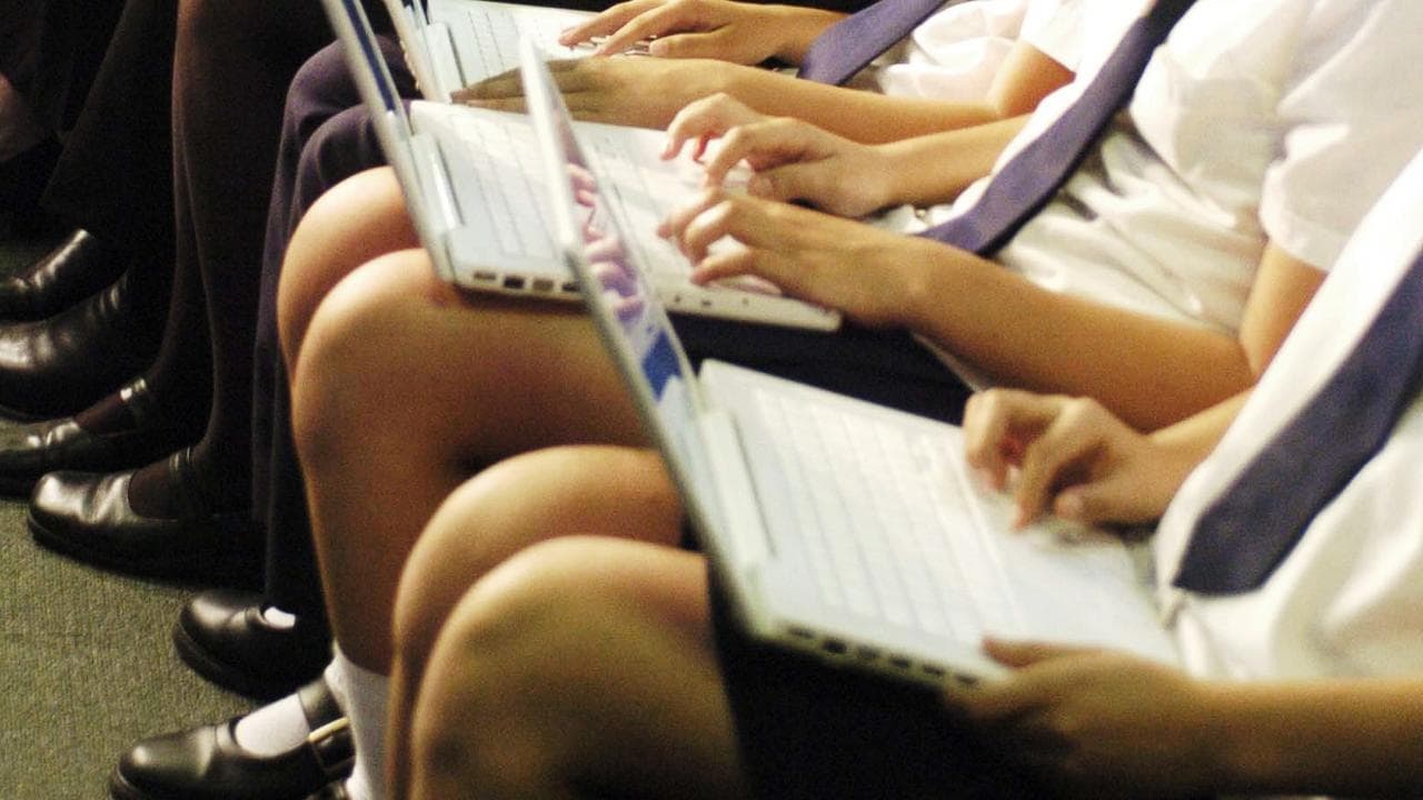 Students work on computers (file image)