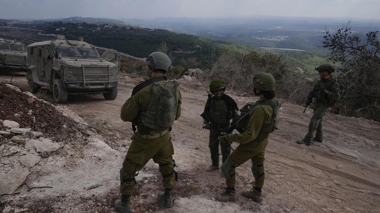 Israeli soldiers during a ground operation in southern Lebanon