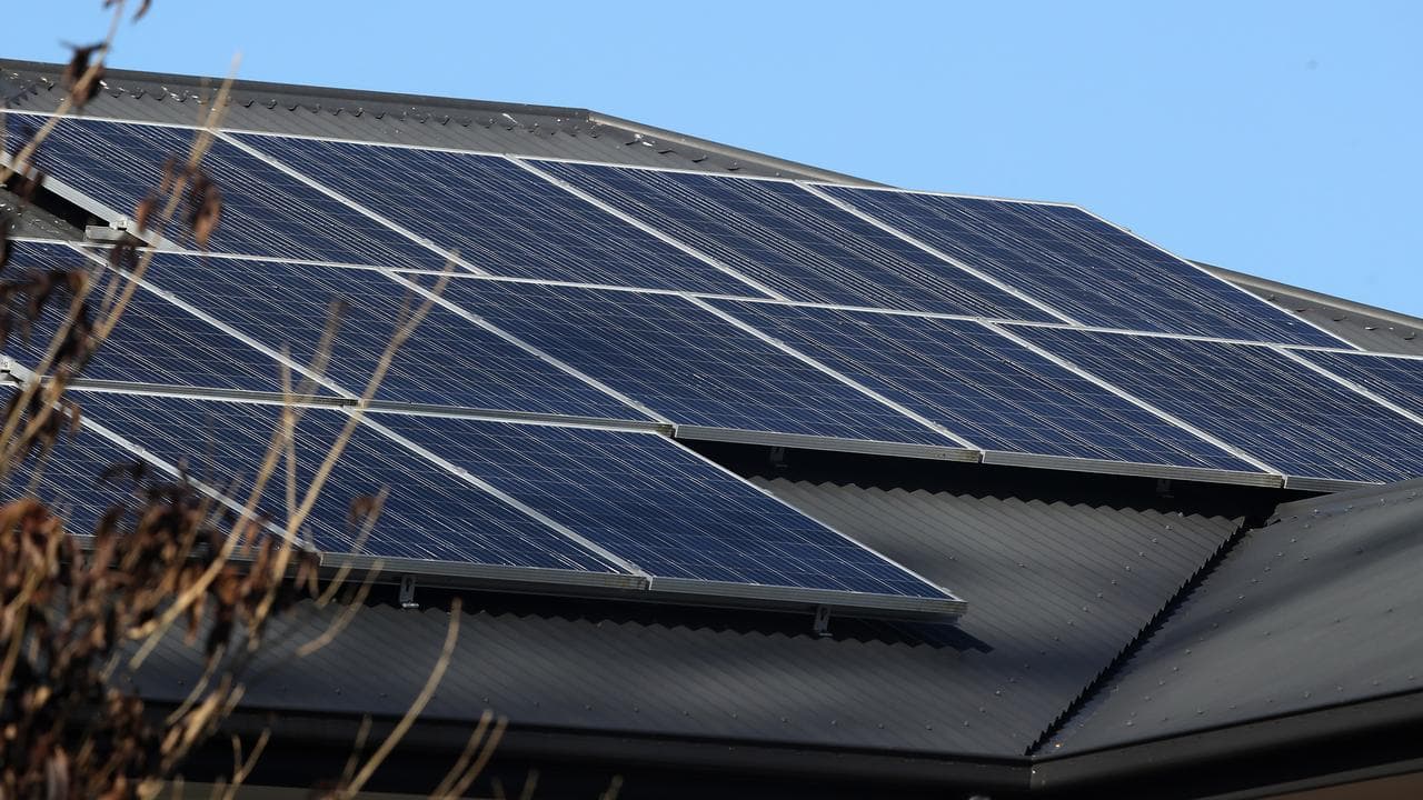 Solar panels on a home