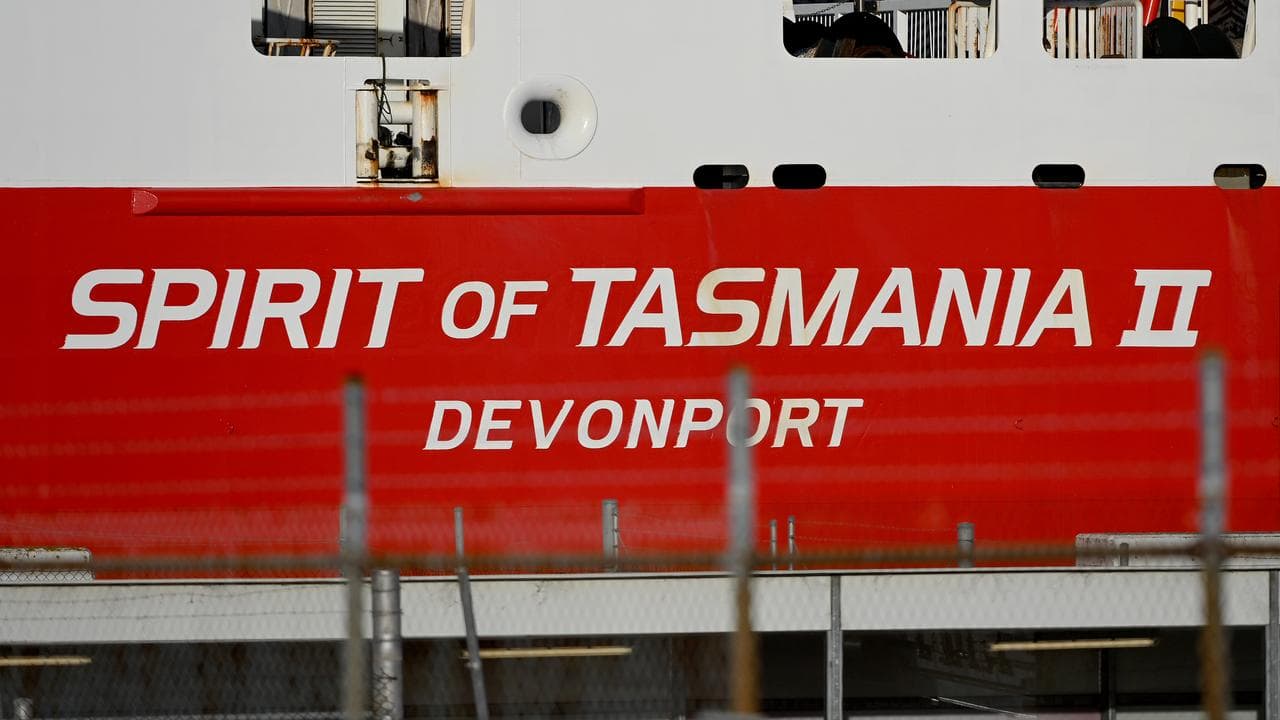 The Spirit of Tasmania ferry in Devonport (file image)