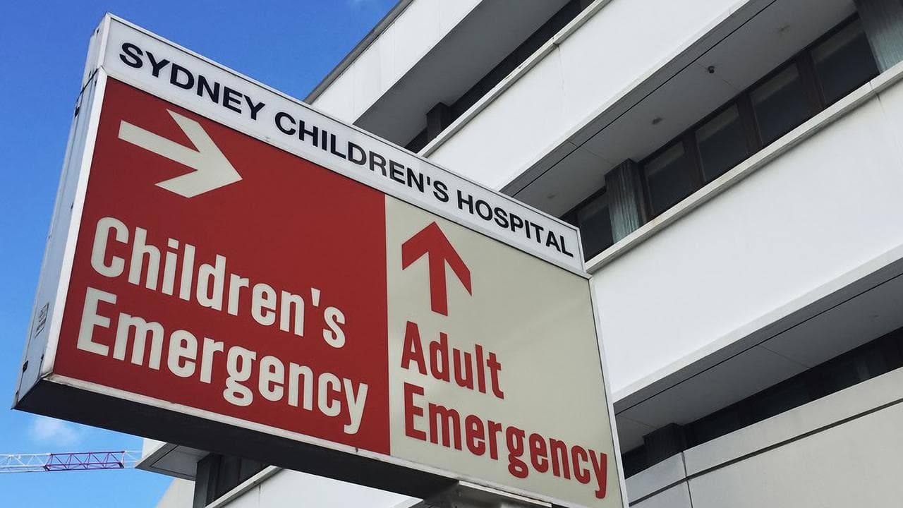 Emergency entrance signs at the Sydney Children's Hospital Randwick