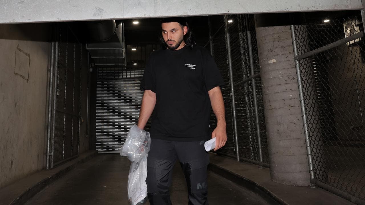 Hassan Jassem is seen leaving at Melbourne Magistrates' Court