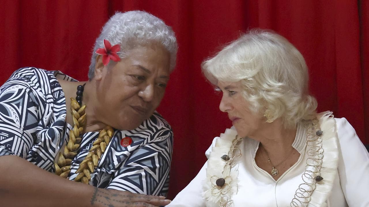 Samoan Prime Minister Fiame Naomi Mataʻafa and Queen Camilla