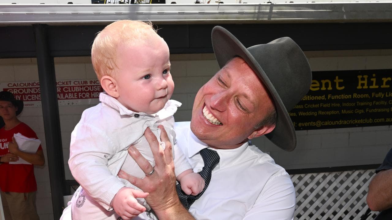 Steven Miles with baby Seamus Fouhy