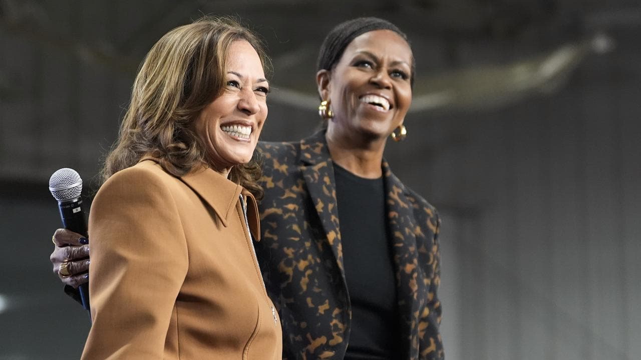 Michelle Obama, Democratic presidential nominee Kamala Harris