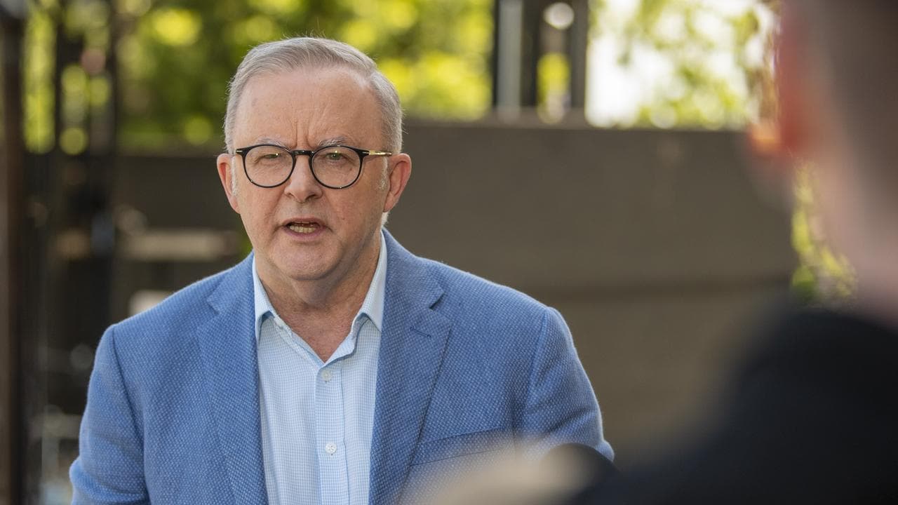 Prime Minister Anthony Albanese speaks to media