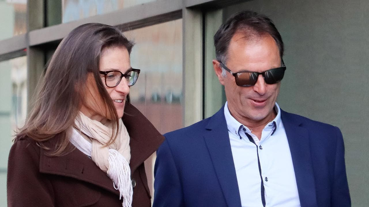 Simon Peter Burgess arrives at Hobart Magistrates Court 