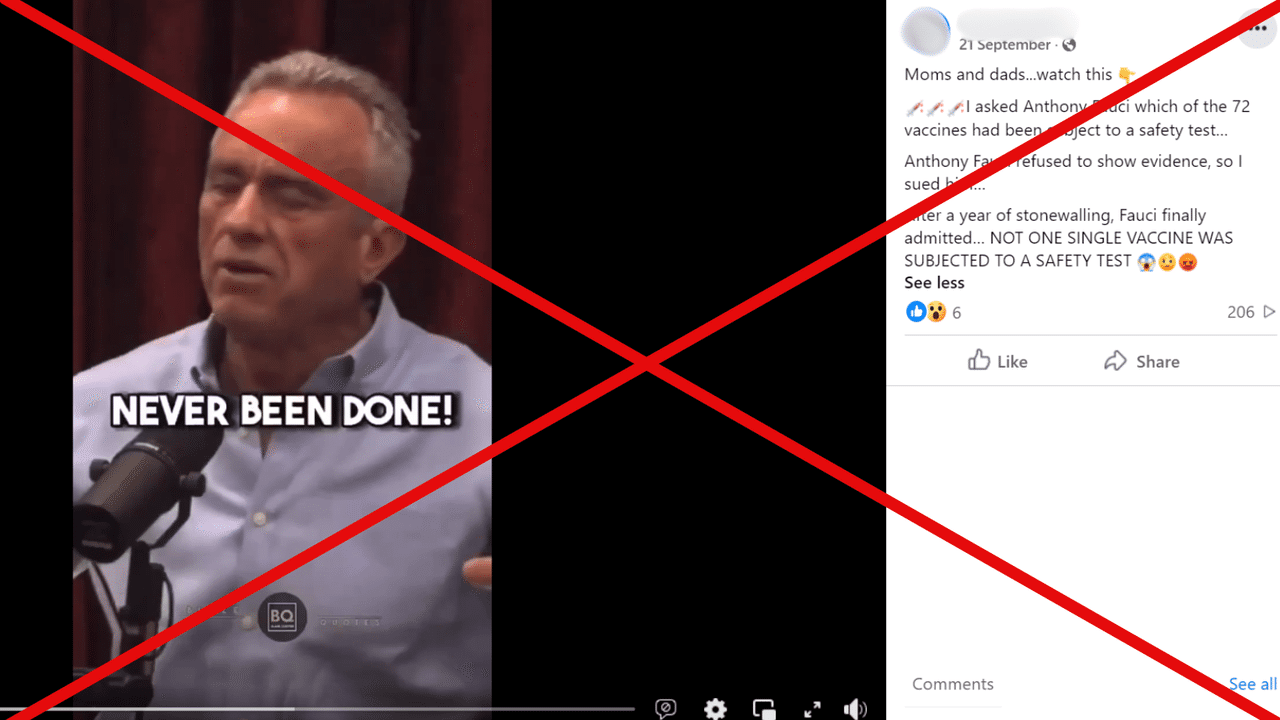 One of the Facebook posts spreading the false claim.