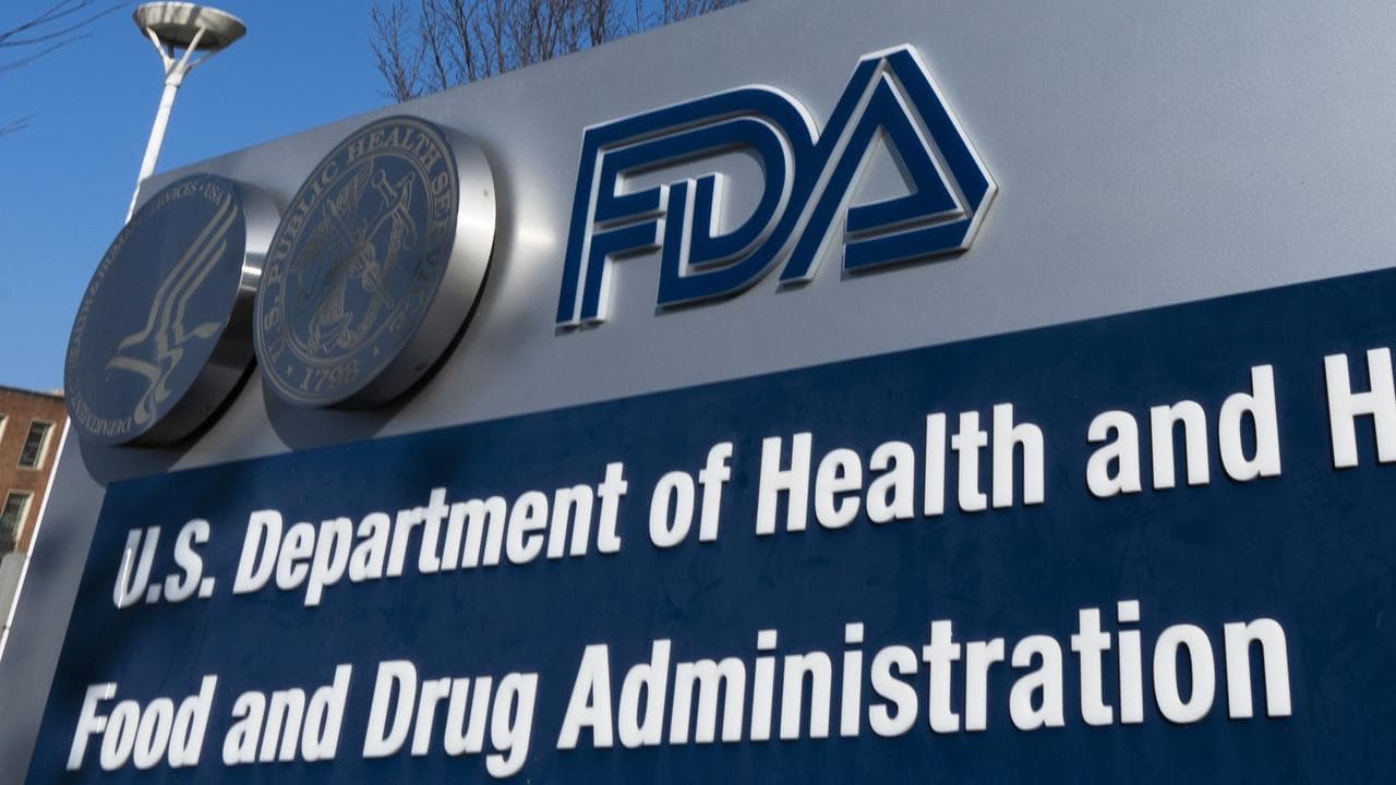 Sign at the FDA offices in Maryland, USA.