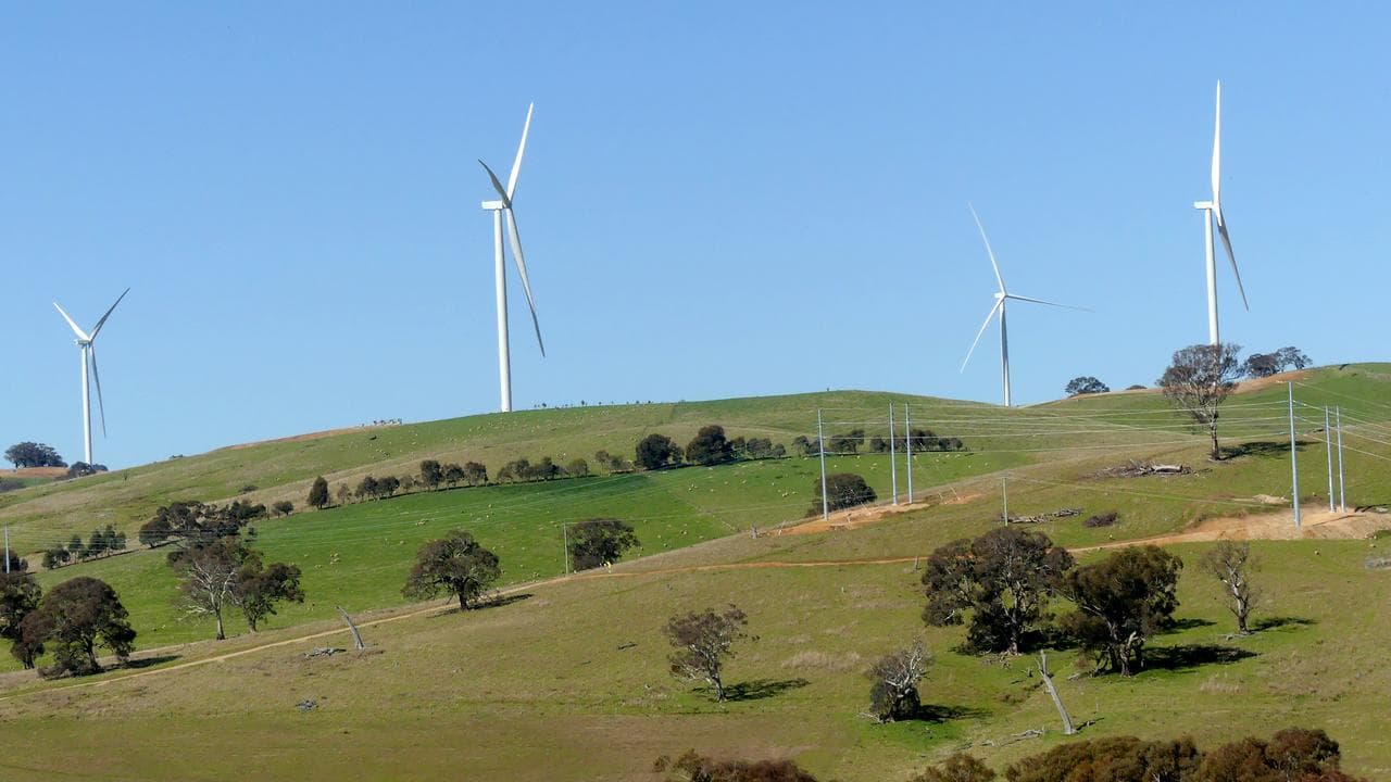 Wind turbines near Carcoar
