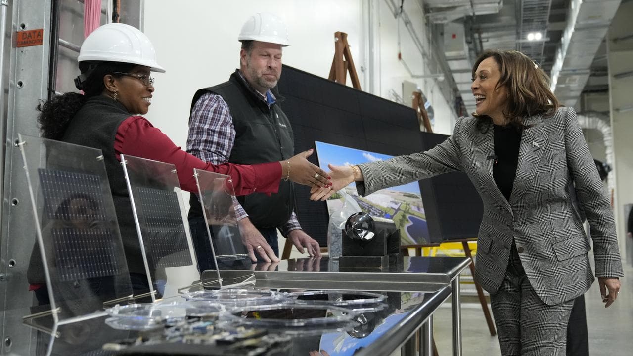 Kamala Harris toured the Hemlock Semiconductor facility in Michigan