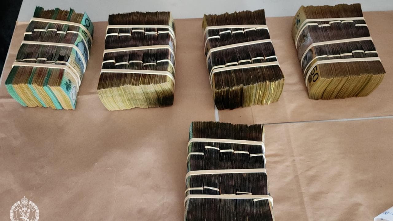 Cash seized in the police operation (file image)