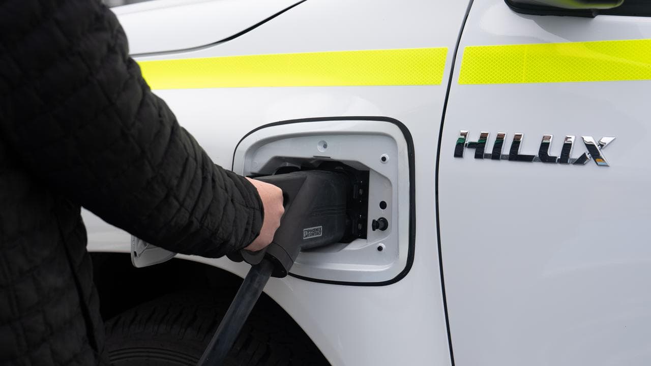 Toyota's electric HiLux dual cab ute prototype vehicle