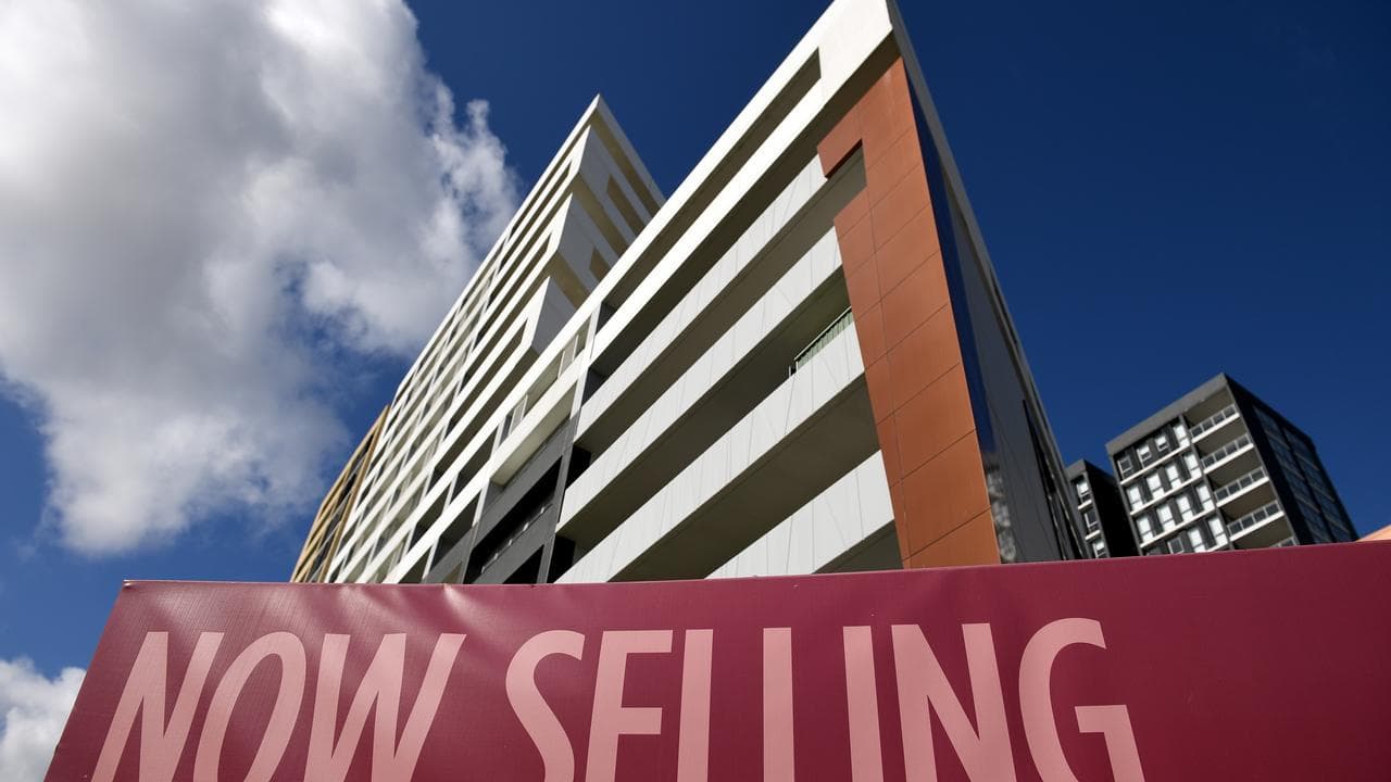 For Sale sign outside a unit block