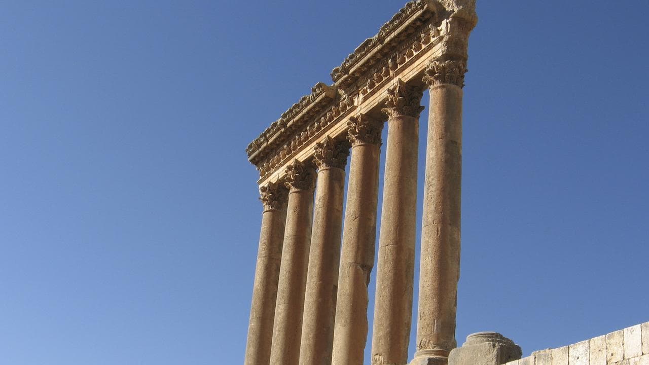Temple of Jupiter at the Roman ruins in Baalbek, Lebanon