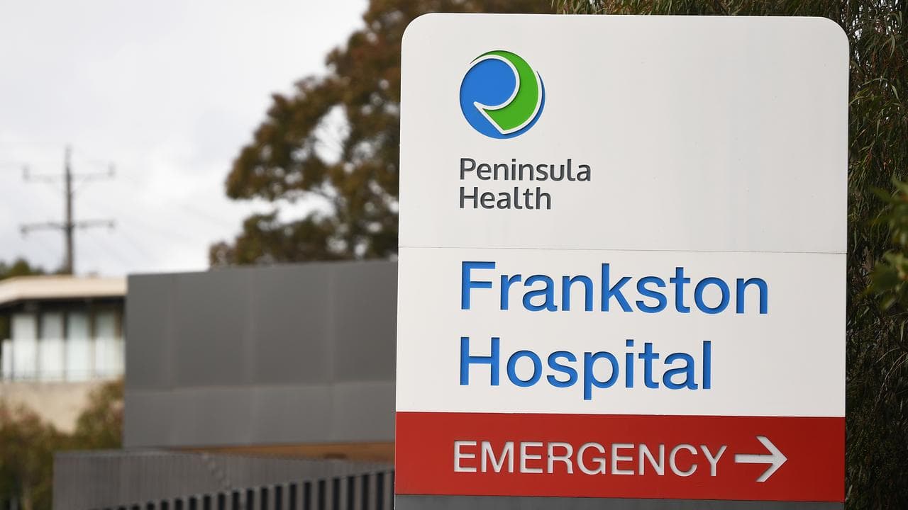 Hospital signage (file image)