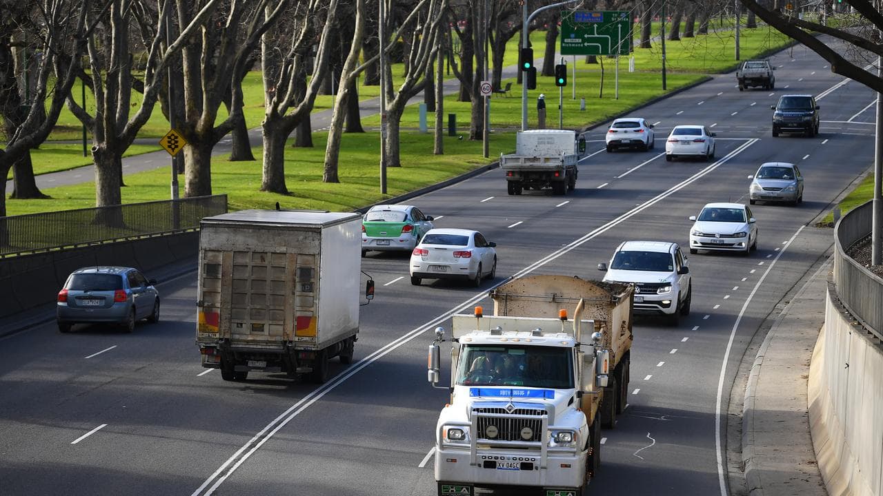 General view of road traffic in Melbourne
