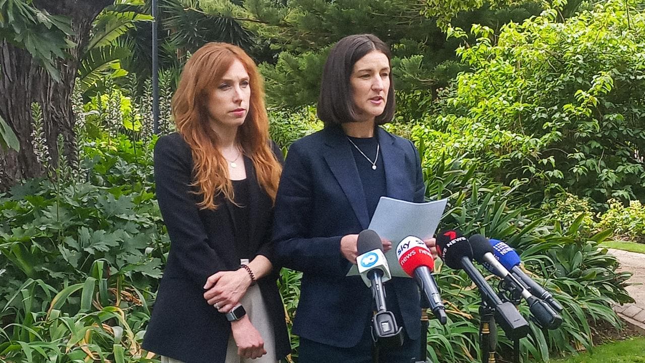 Greens leader Ellen Sandell (right) and co-deputy Sarah Mansfield