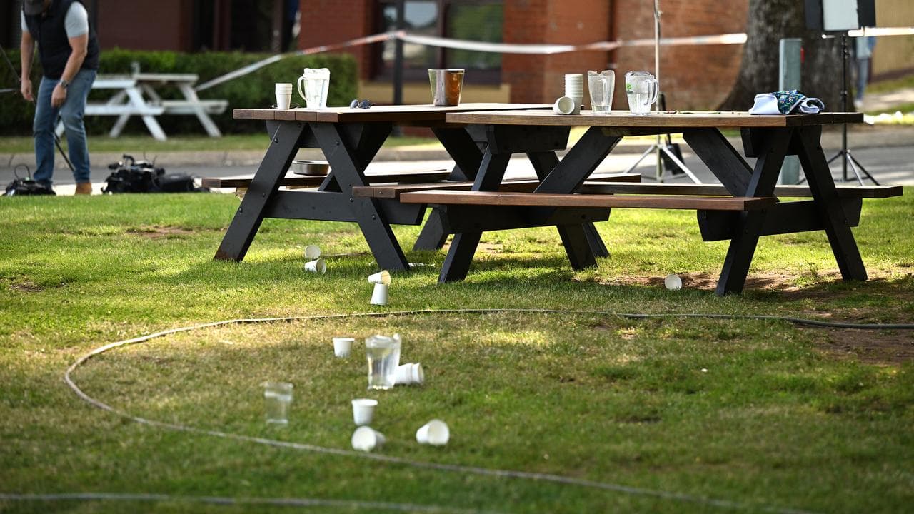 Fatal crash scene outside the hotel (file image)