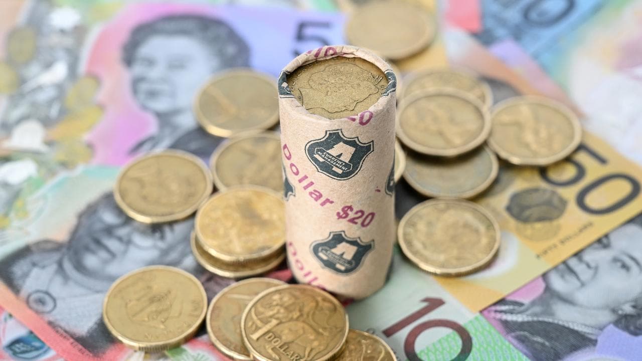 Roll of dollar coins