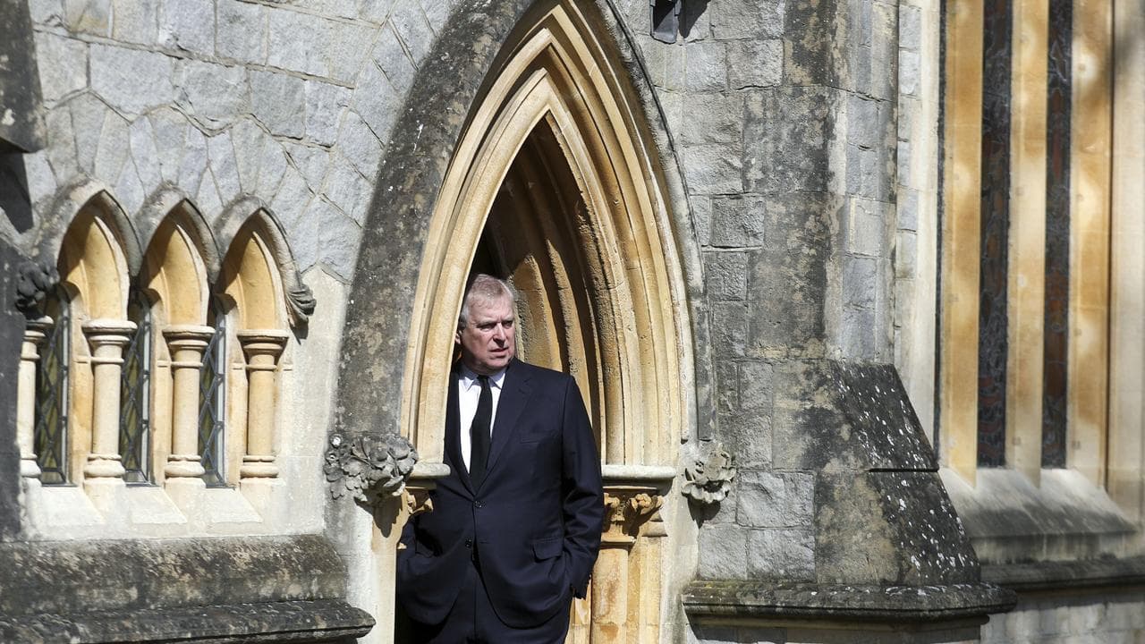 A file photo of Prince Andrew at the Royal Chapel of All Saints