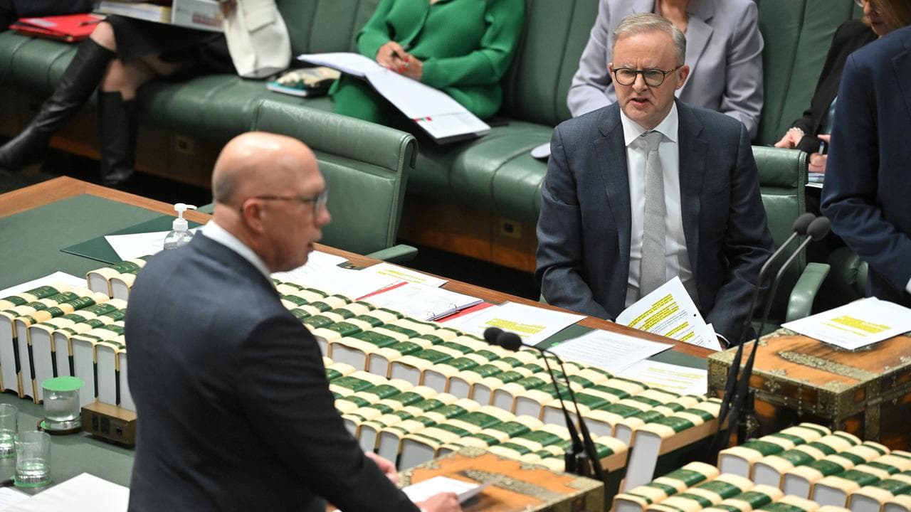 Opposition Leader Peter Dutton and Anthony Albanese