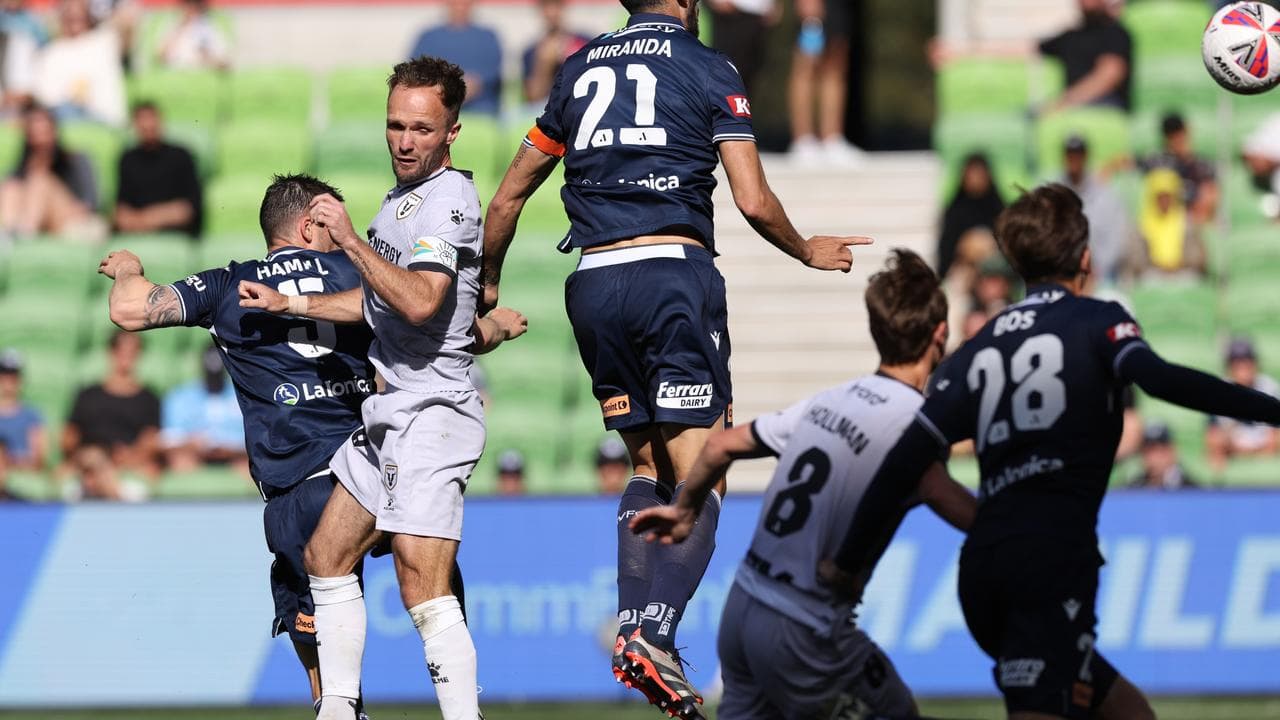 Macarthur's Valere Germain (second left).
