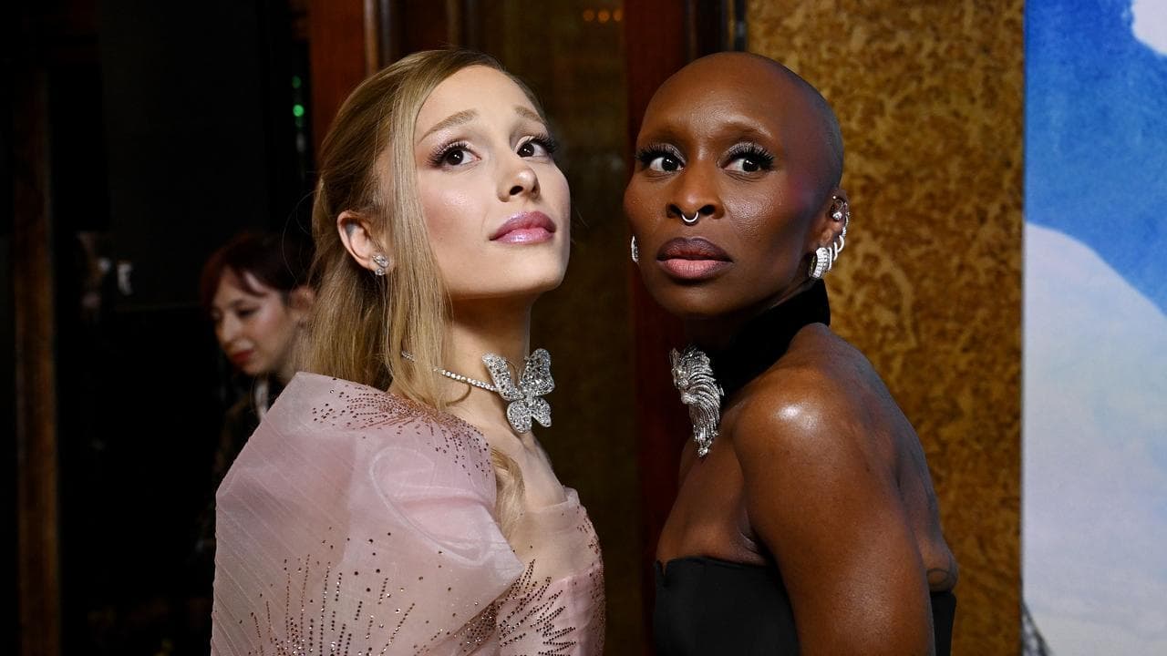 Wicked cast members Ariana Grande (left), and Cynthia Erivo