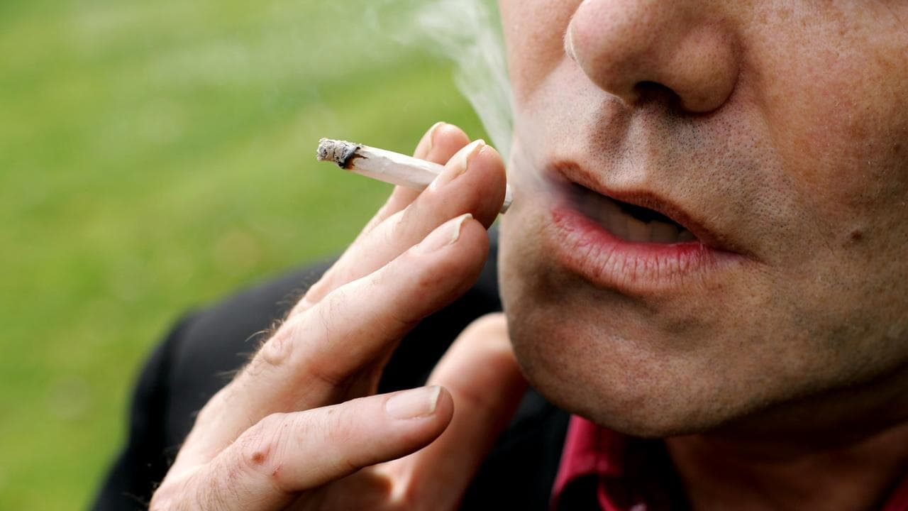 A file photo of a man smoking 