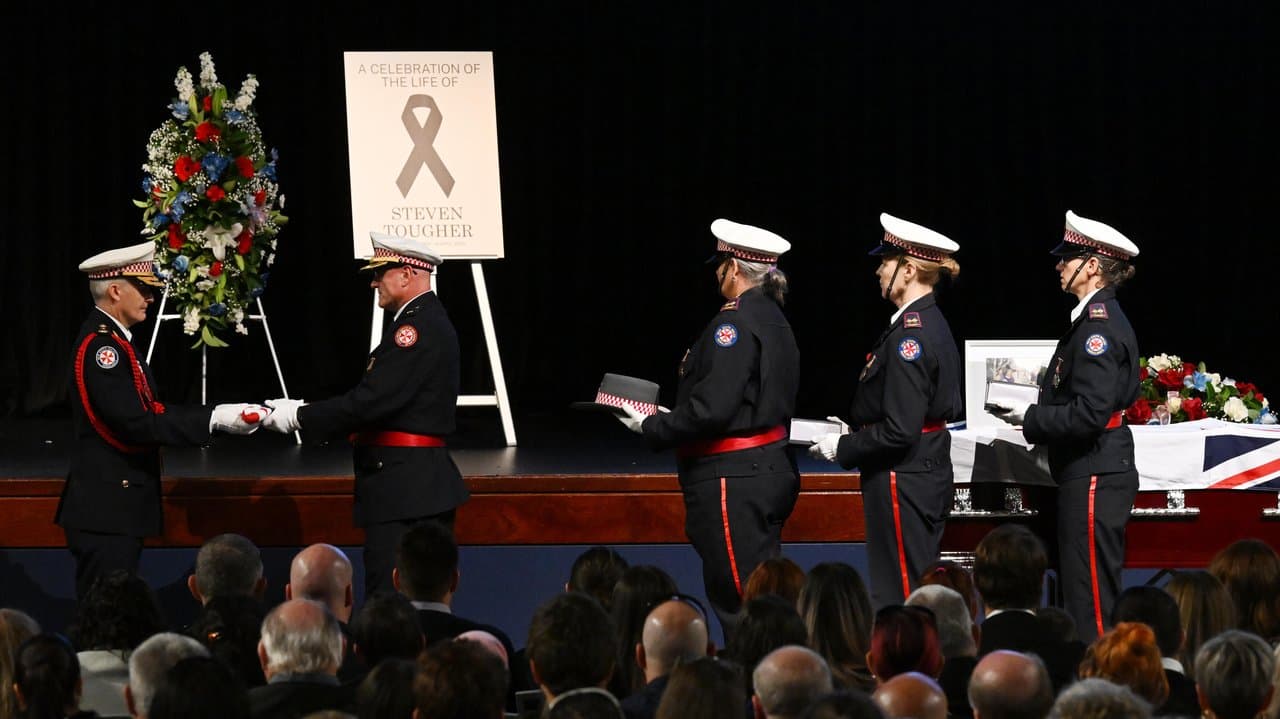 Steven Toucher's memorial service (file image)