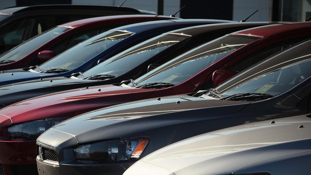 Cars at a dealership